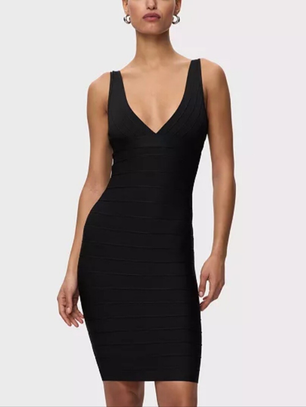 Herve Leger Lauren Bandage Dress Black XS